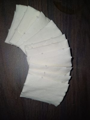 Tampons cellulose 10 pièces 5×5 cm
