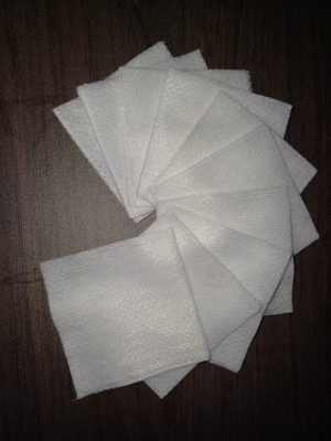 Tampons 5×5 cm, 10 pièces